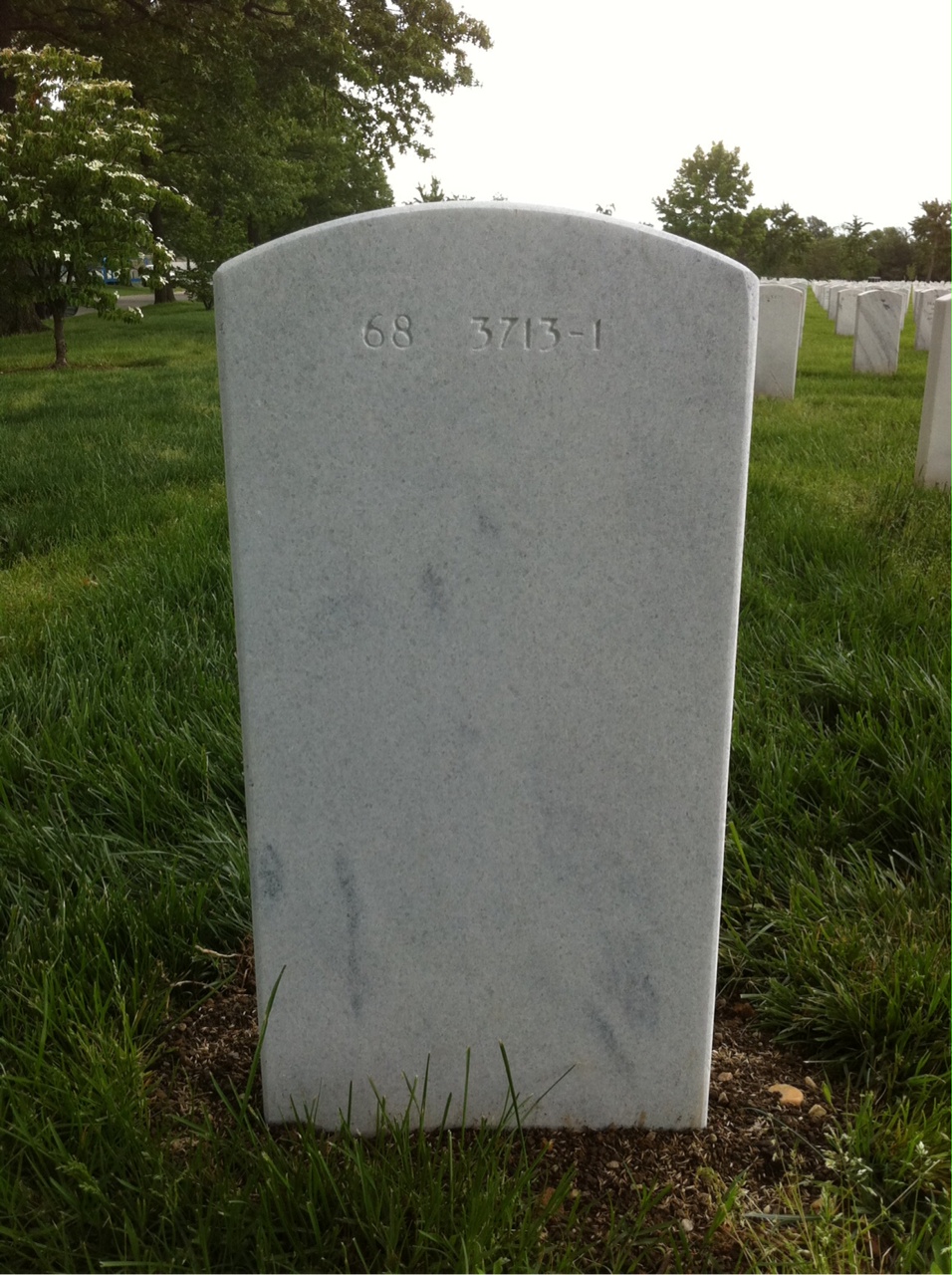 Back of headstone — Yulando Vonta Jennings