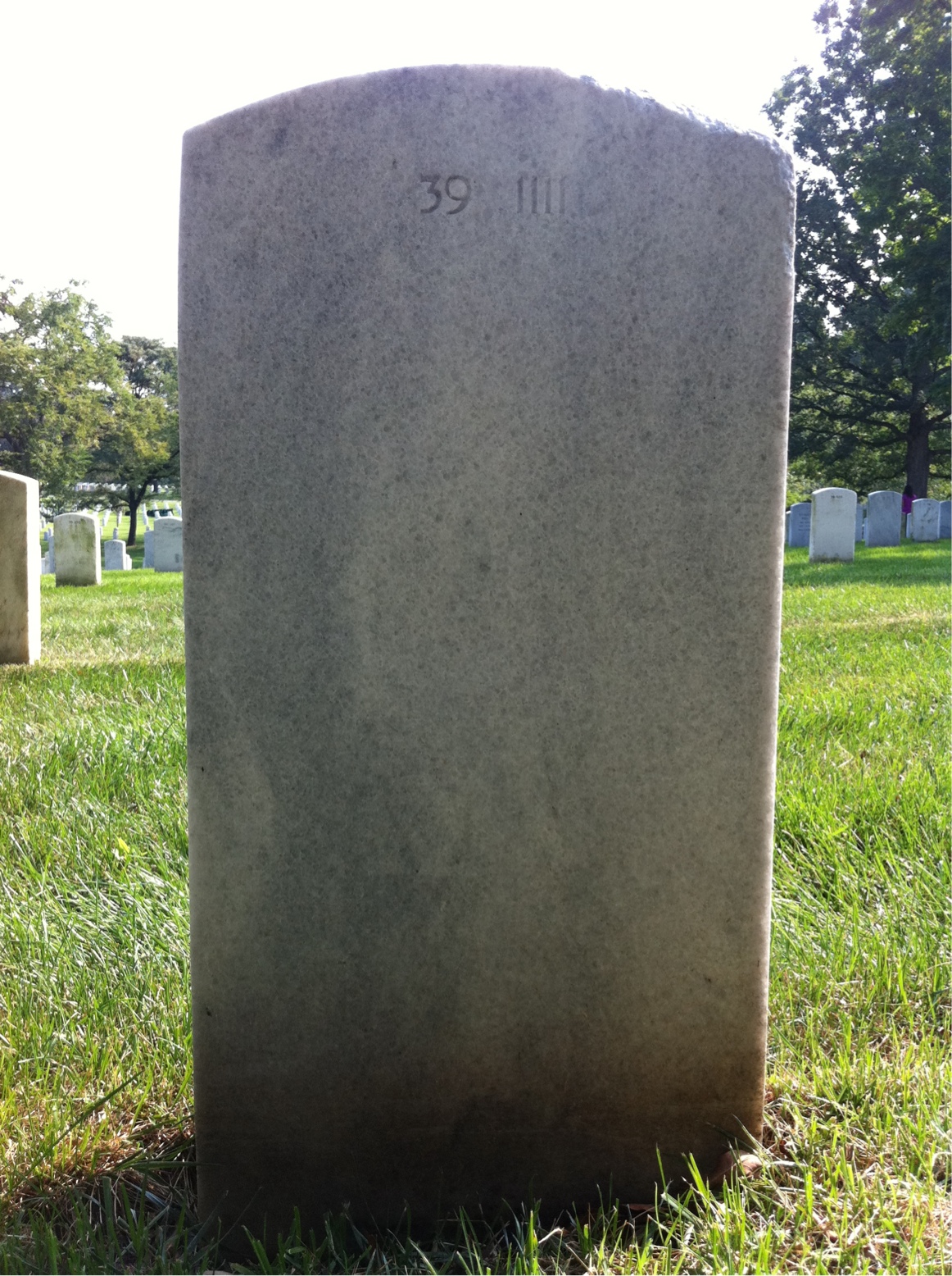 Back of headstone — Gerald Allison