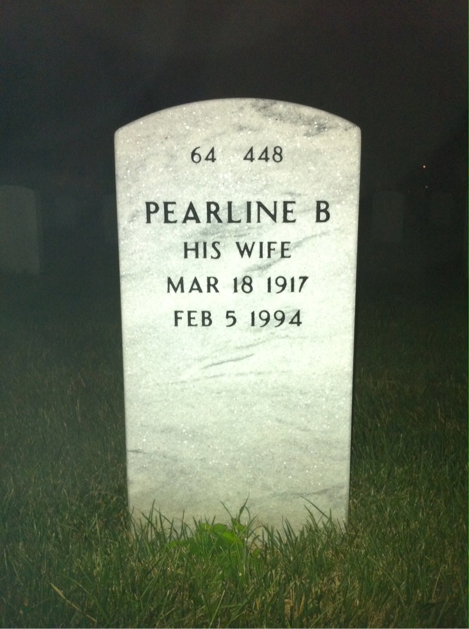 Back of headstone — Theodore Thompson