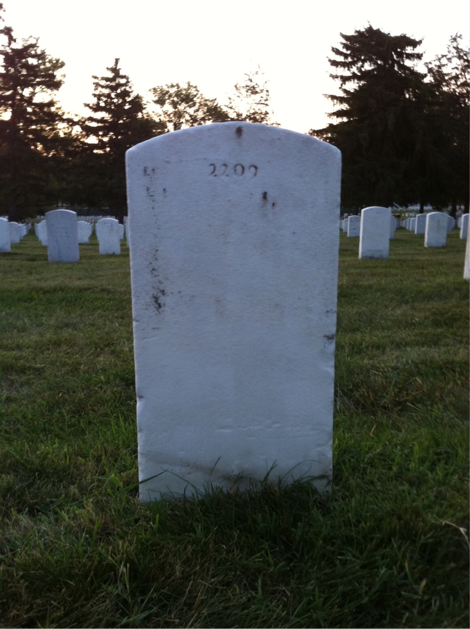 Back of headstone — William Myers