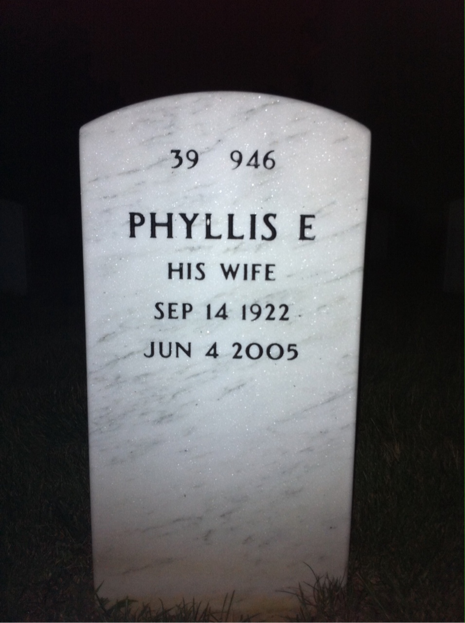 Back of headstone — Charles Mcmullen