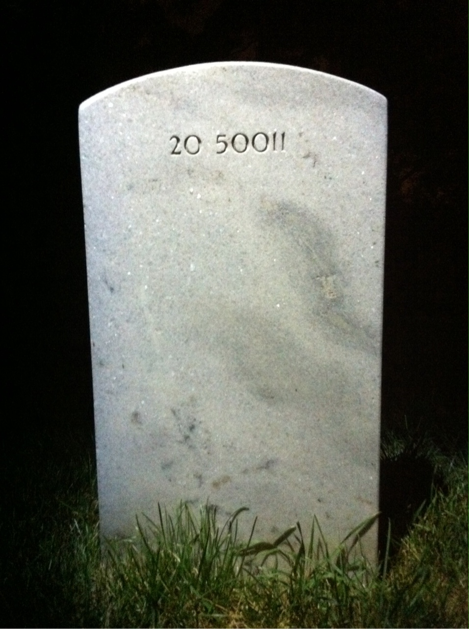 Back of headstone — Andrew Milstead