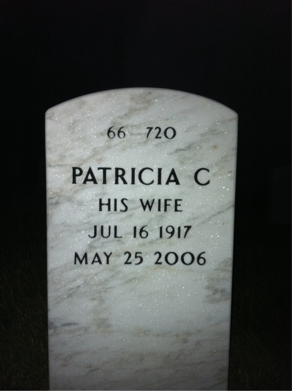 Back of headstone — Stanley Sawicki