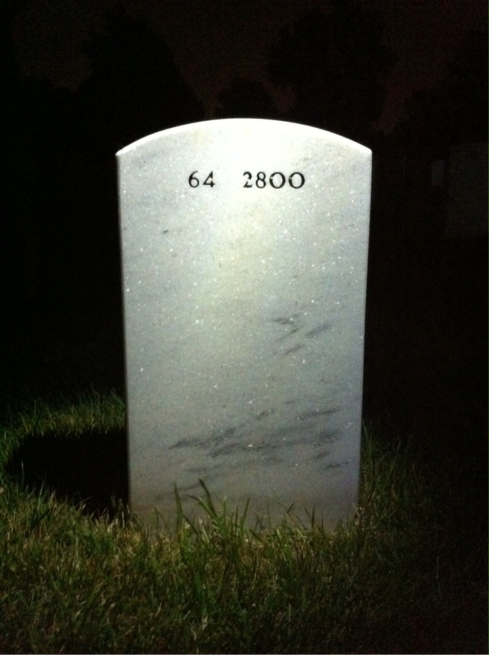 Back of headstone — Charles Yoder