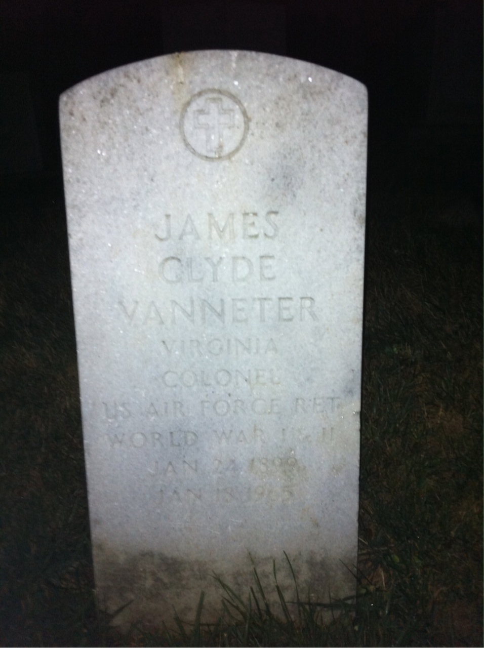 Headstone of James Vanneter