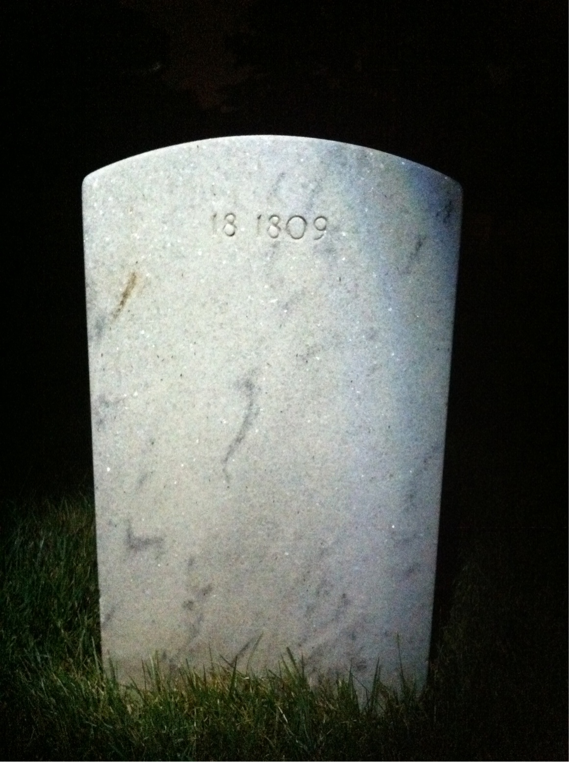 Back of headstone — John Mills