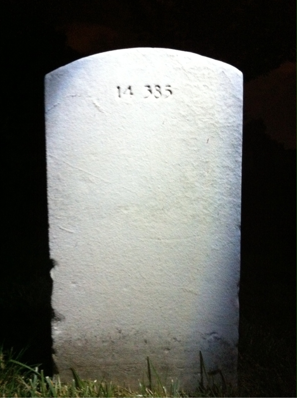 Back of headstone — Henry Bailey