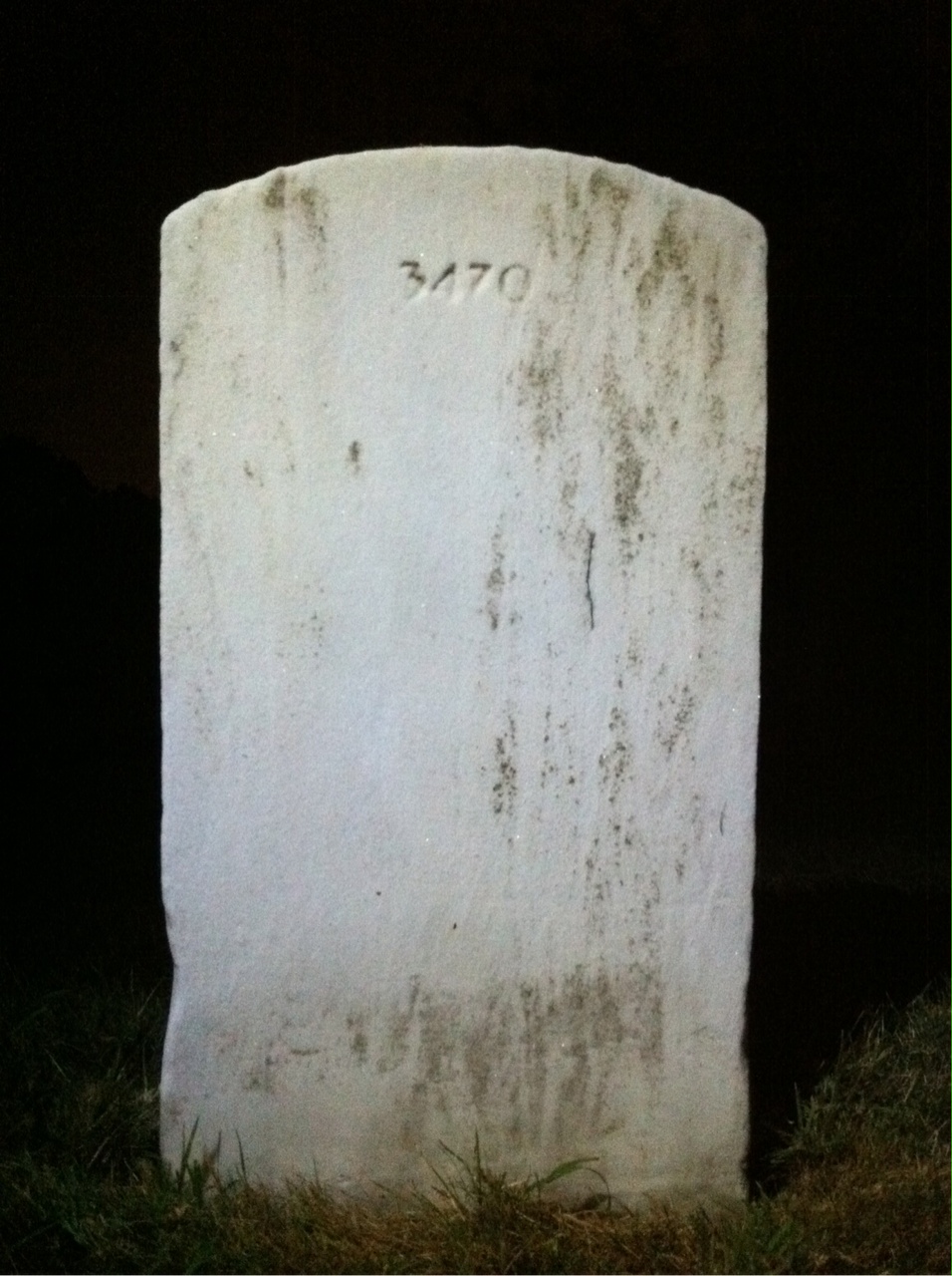 Back of headstone — Mary Baur