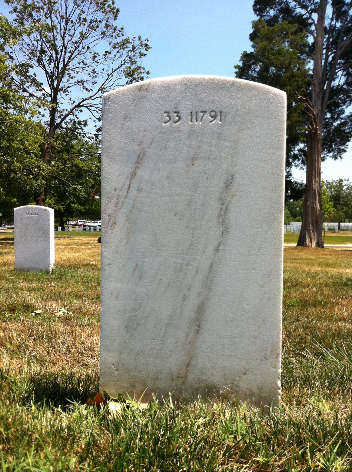 Back of headstone — Anna Montague