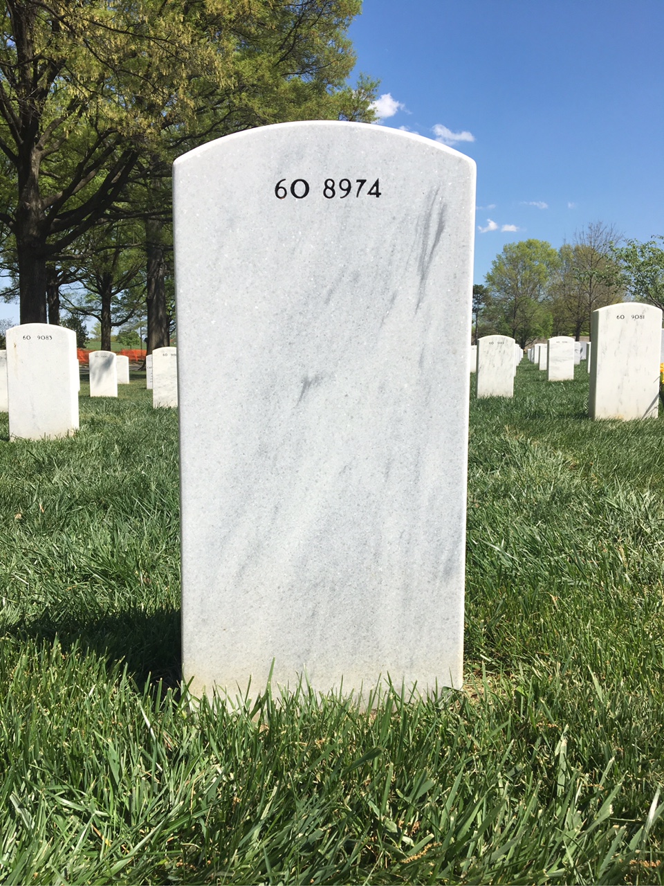 Back of headstone — David James Smith