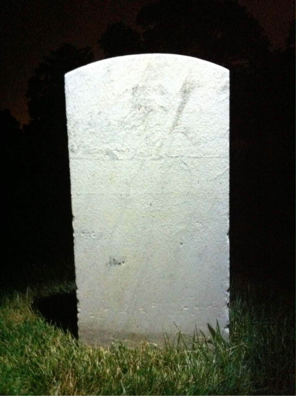 Back of headstone — Pius Baumann