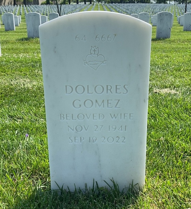 Back of headstone — Frank Perez