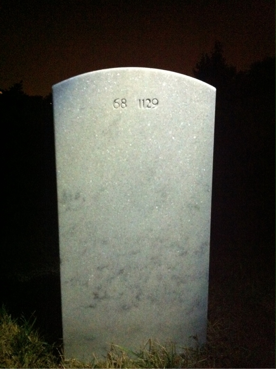 Back of headstone — Allan George Young
