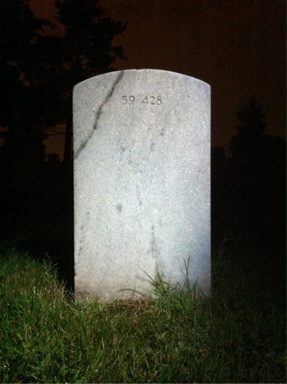 Back of headstone — William R Sharp
