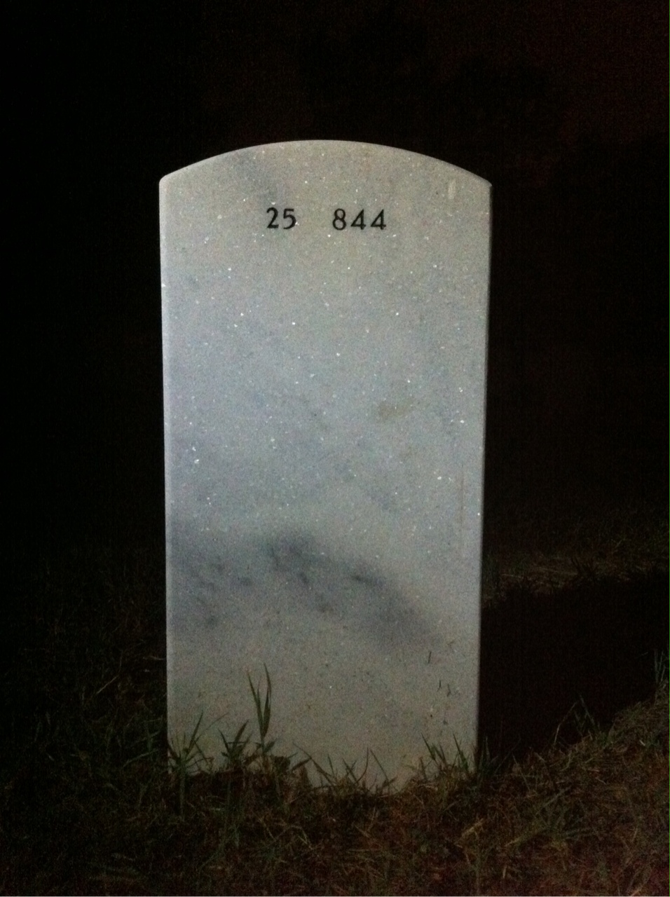 Back of headstone — Wash Miller
