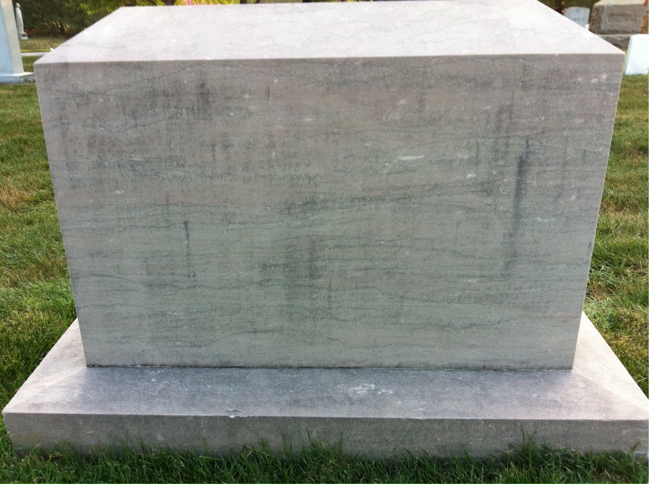 Back of headstone — Edwin Bentley