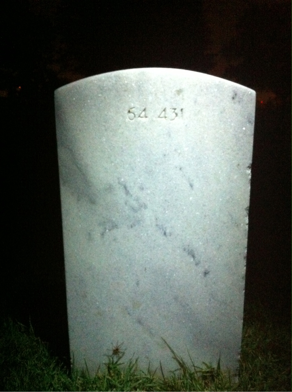 Back of headstone — William Miller