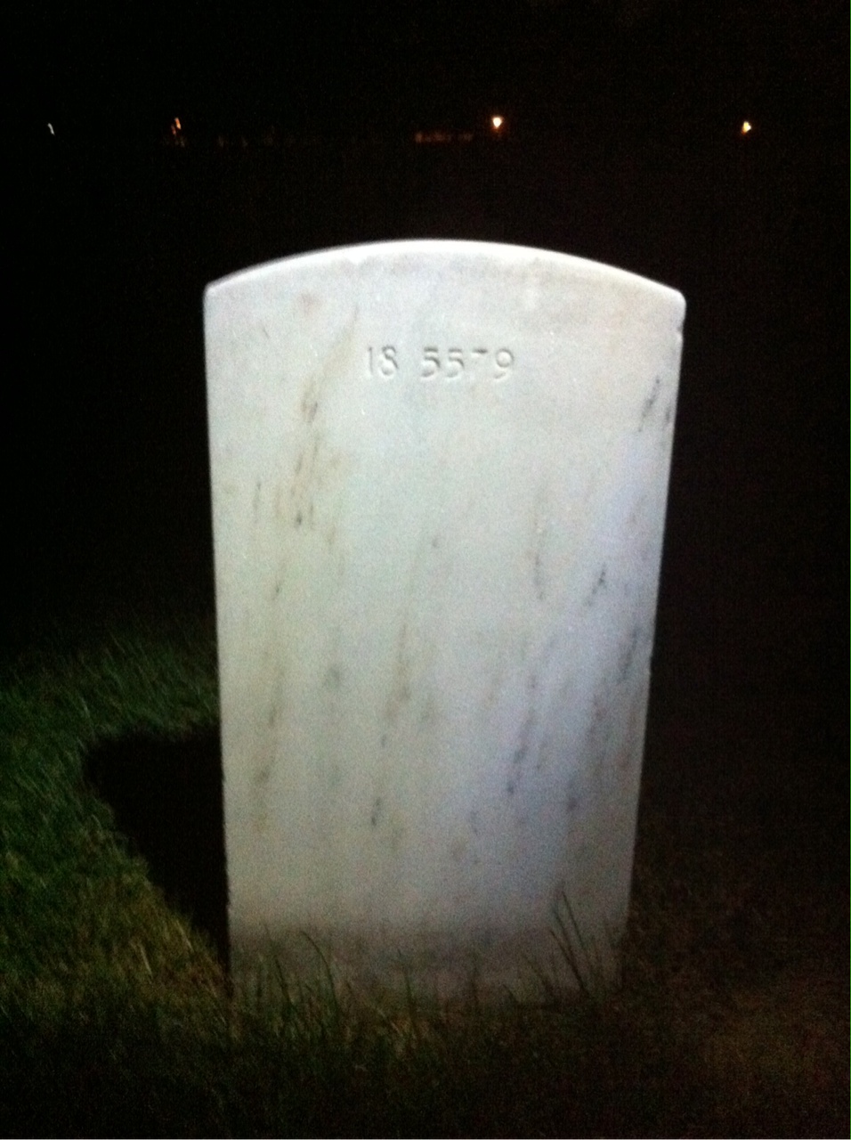 Back of headstone — Howard Avery