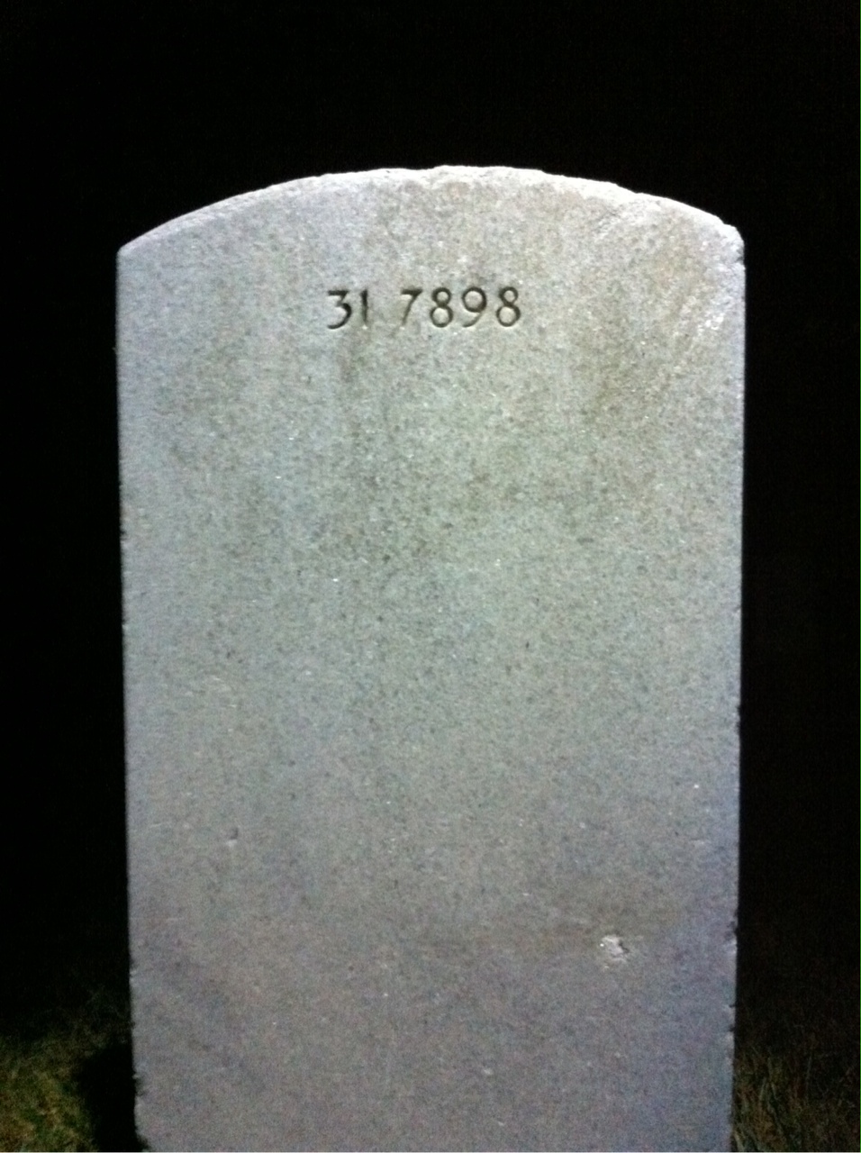 Back of headstone — Ellen Bokman