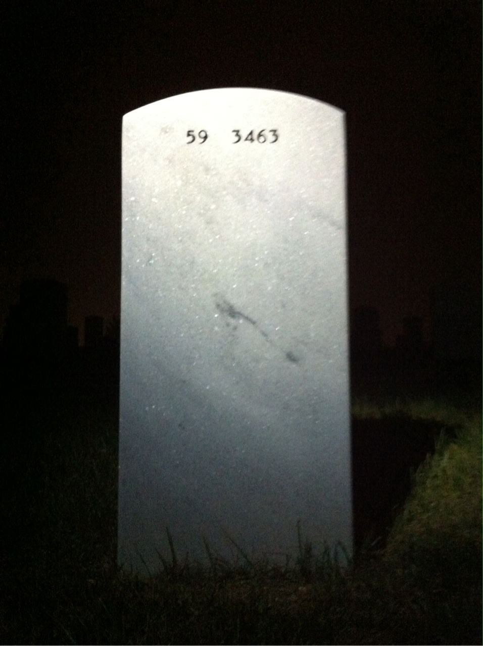 Back of headstone — Jake Brisbin