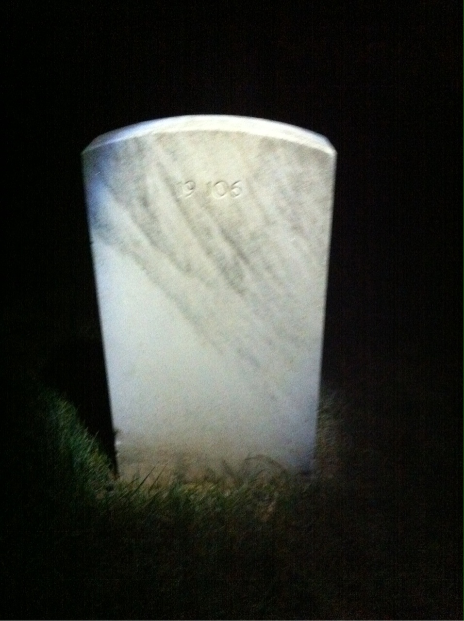 Back of headstone — Manuel Allen