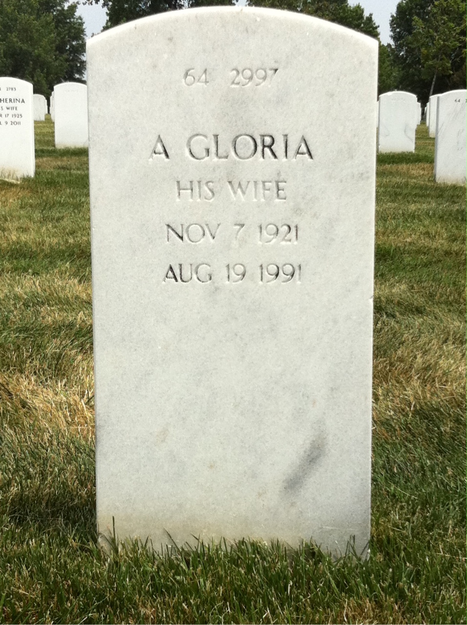 Back of headstone — William S Guerrant