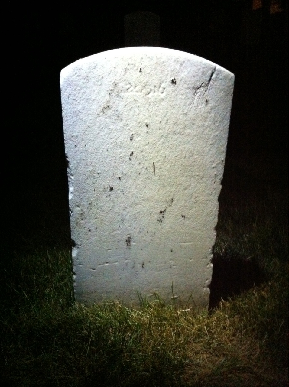 Back of headstone — Earl Baker