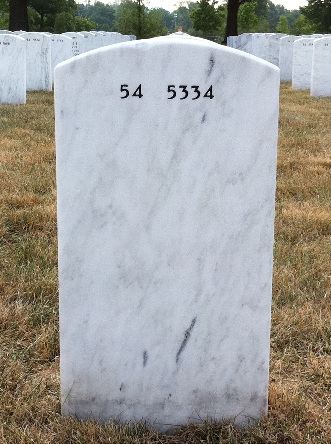 Back of headstone — John Damron
