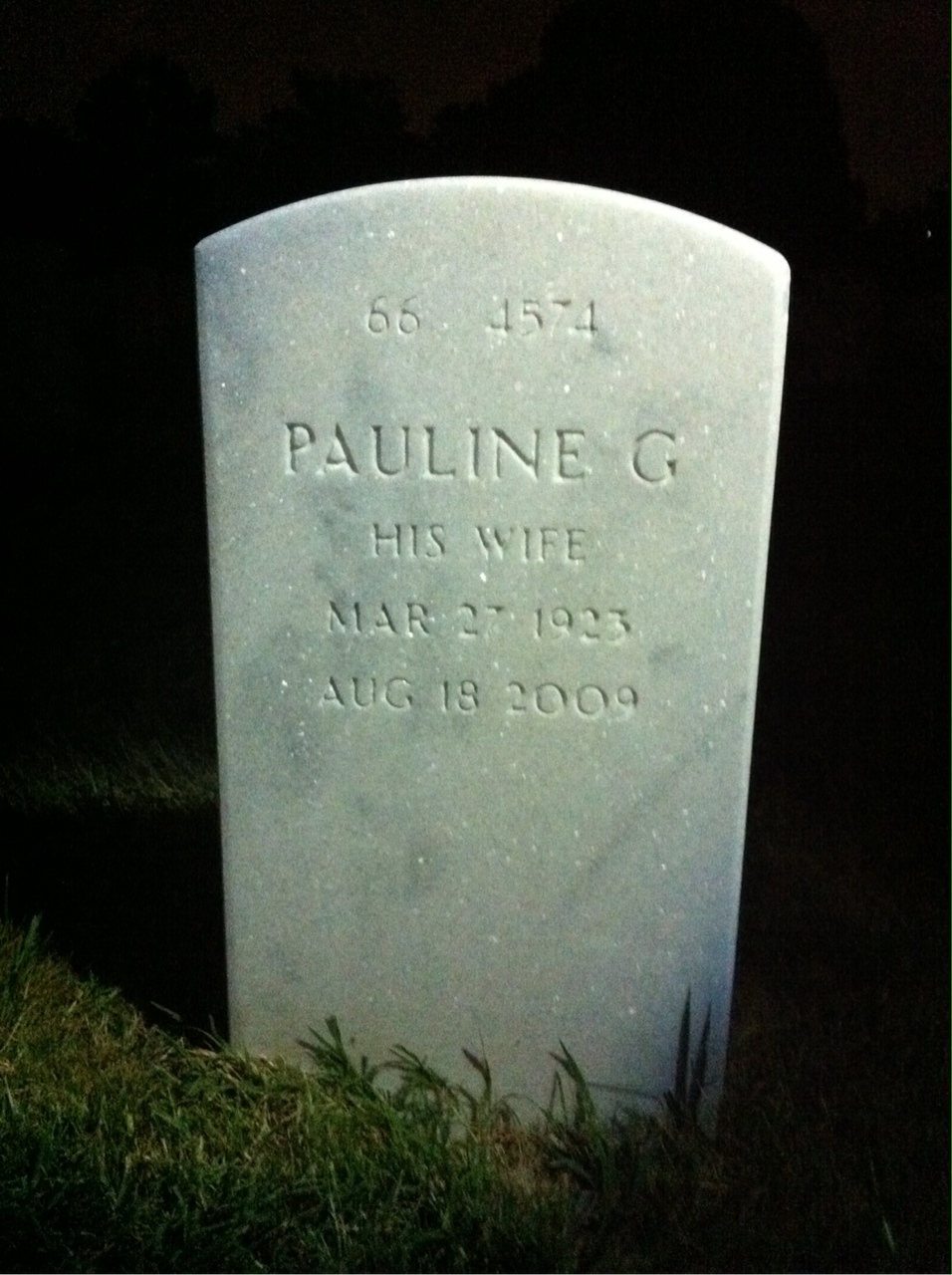 Back of headstone — Wallace Dowd