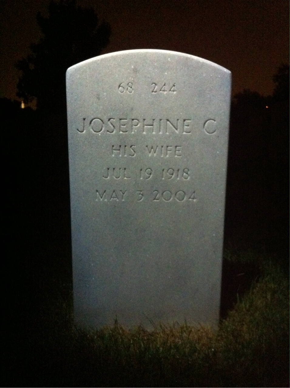 Back of headstone — Robert Hamblin