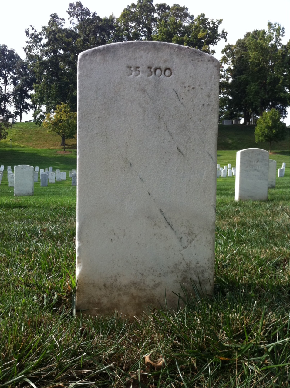 Back of headstone — William Wilson