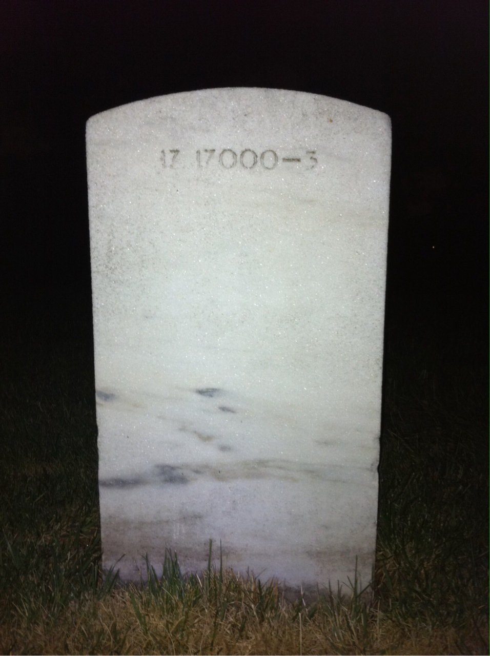 Back of headstone — Herbert Boger