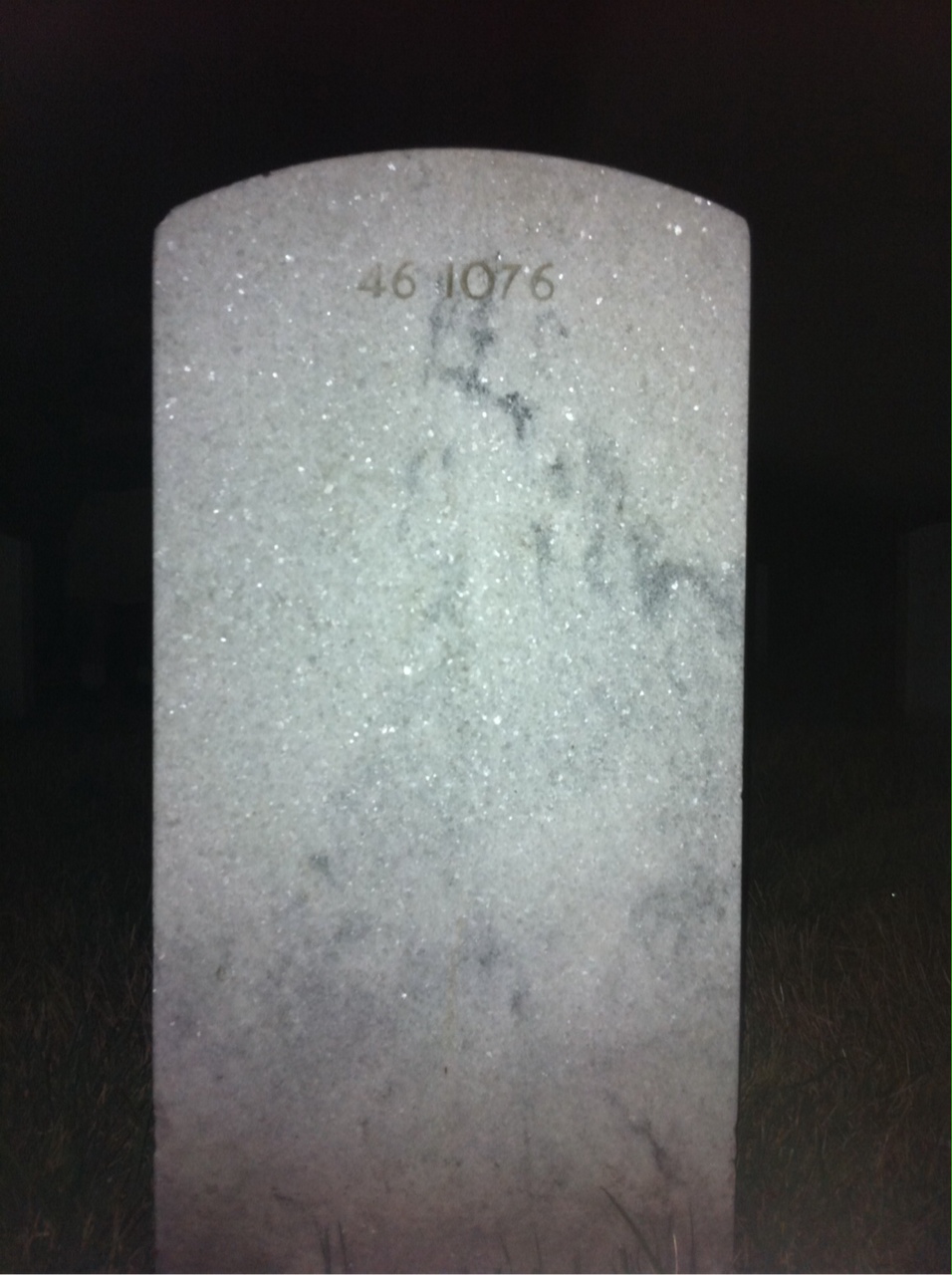 Back of headstone — Bernhard Bentson