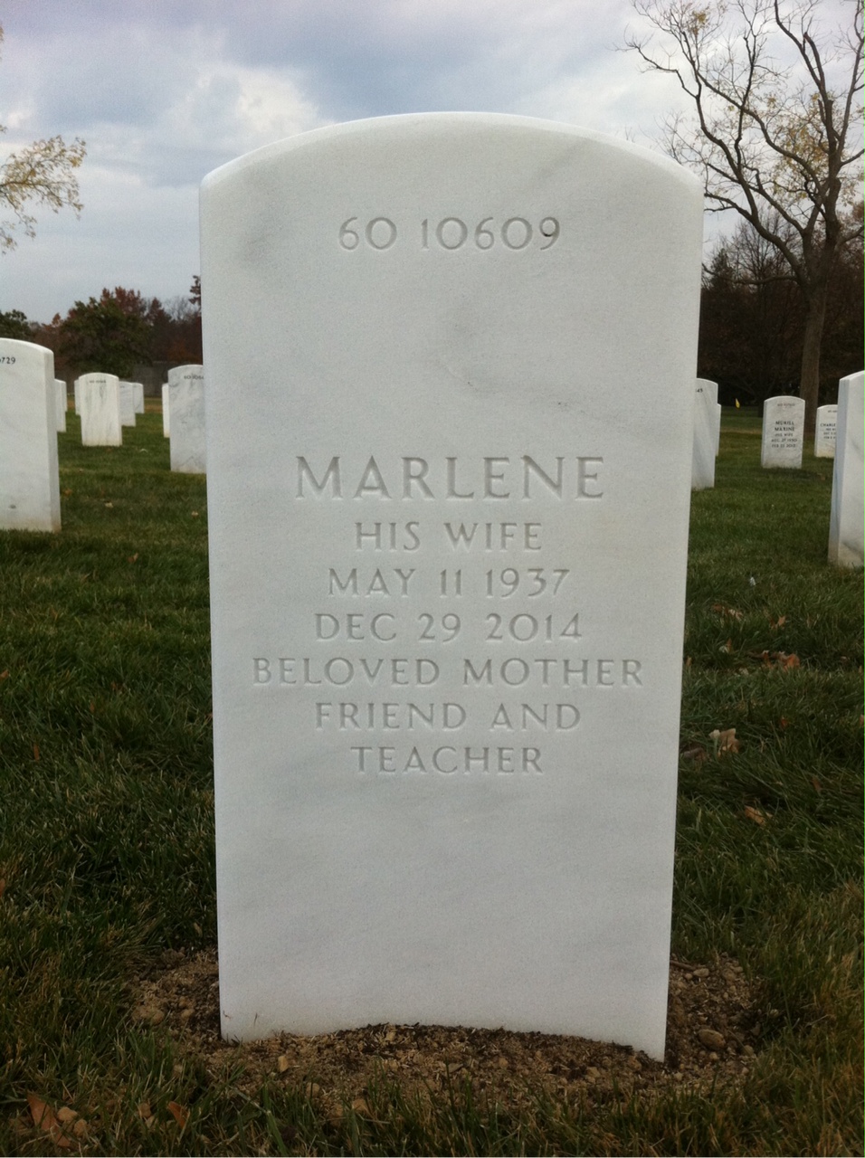 Back of headstone — William Allison