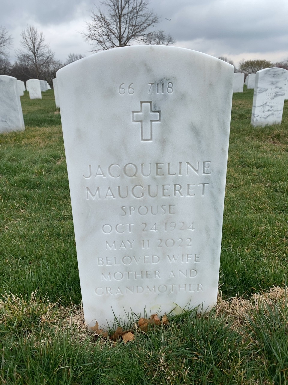 Back of headstone — William Munsell