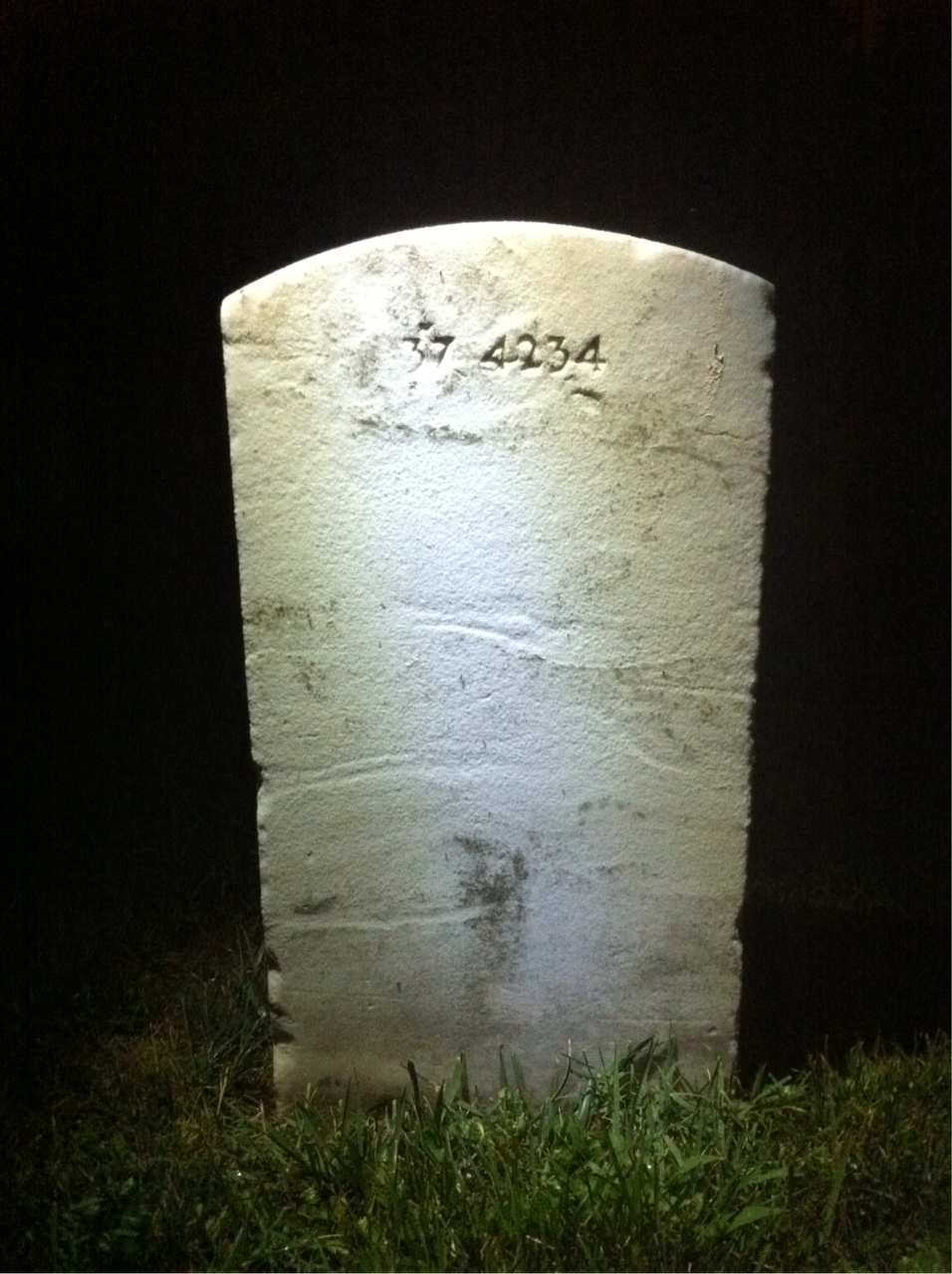 Back of headstone — Mark Melodia