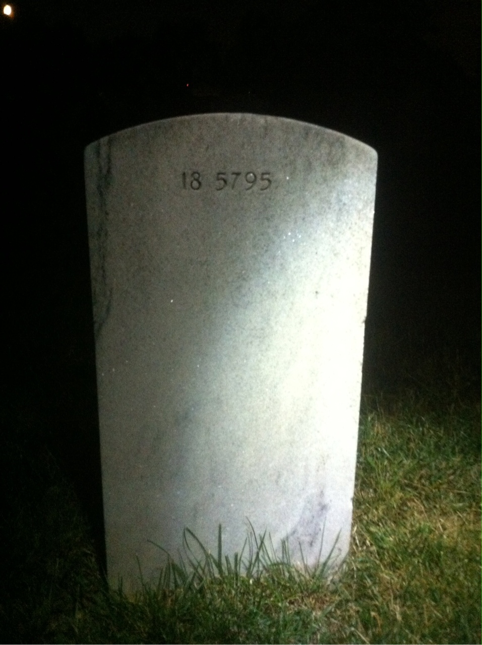 Back of headstone — Morris Albaugh