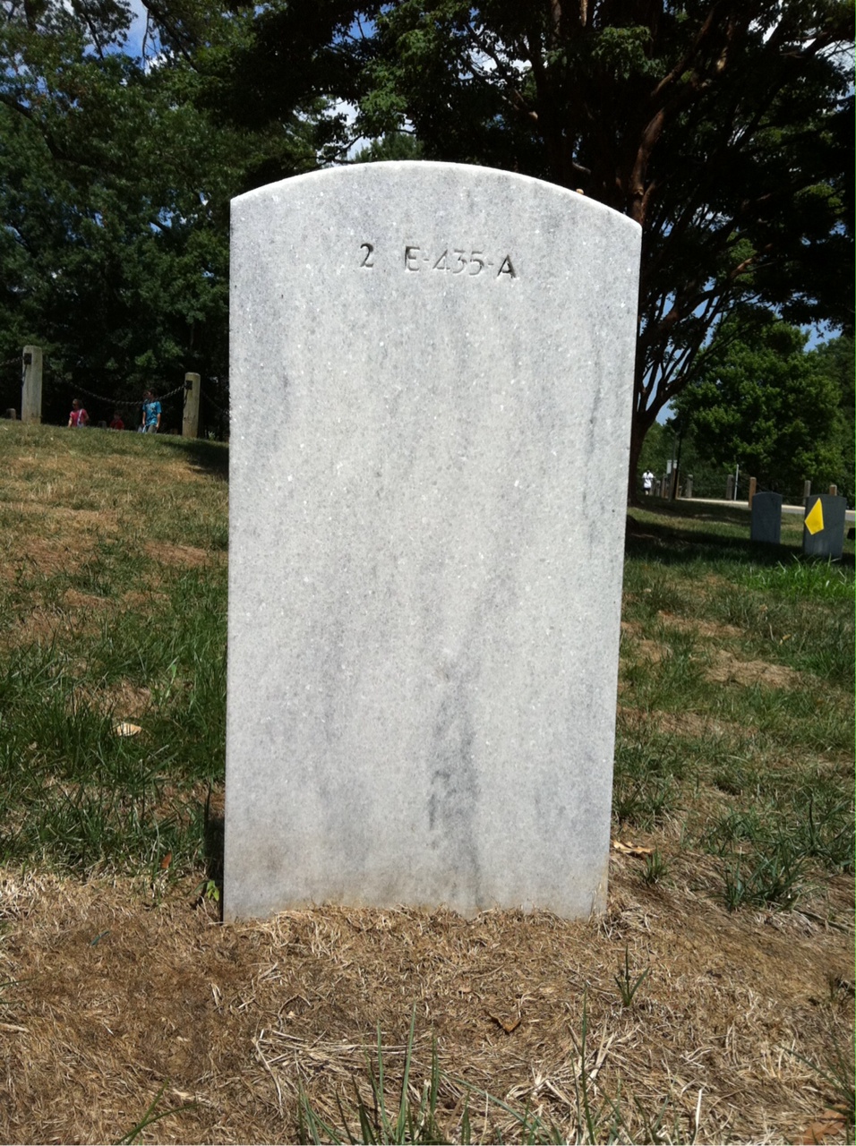 Back of headstone — Wilbert Jesse Dishner