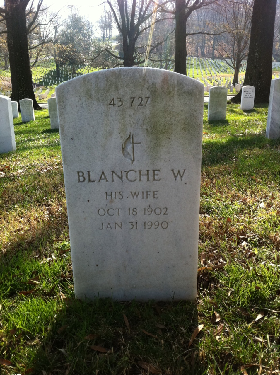 Back of headstone — Walter S Bryant