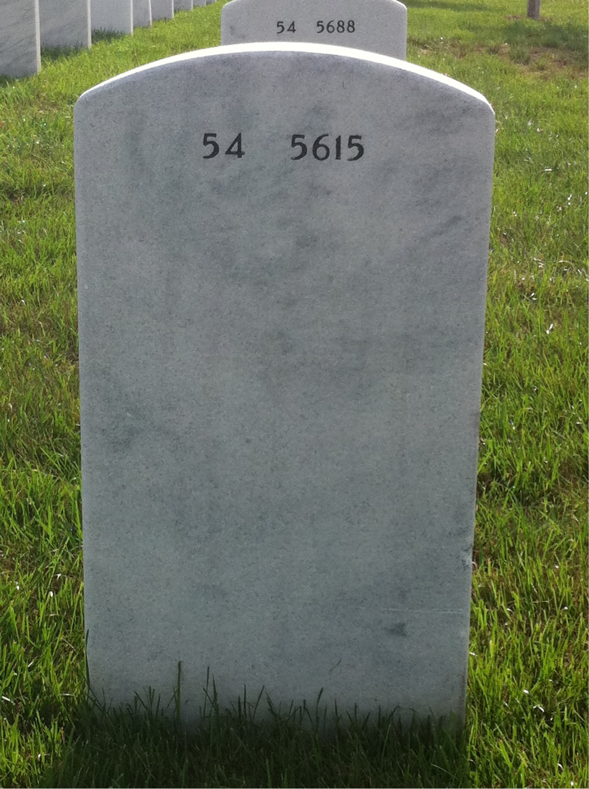 Back of headstone — Brian Mills