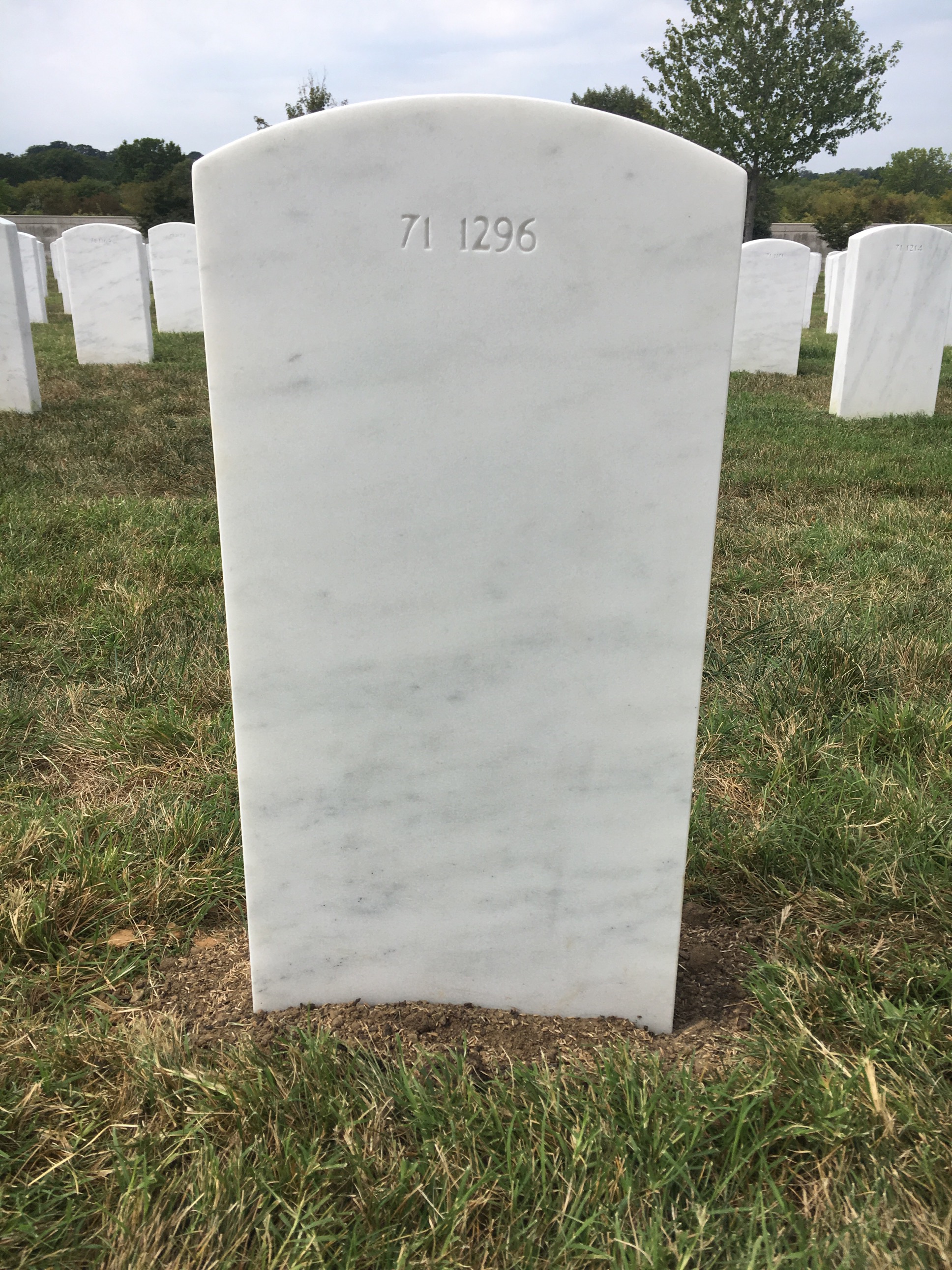 Back of headstone — Vincent Peter Mancuso