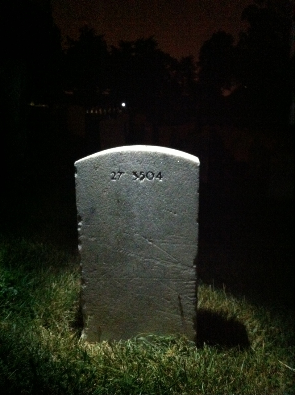 Back of headstone — Mary Allen