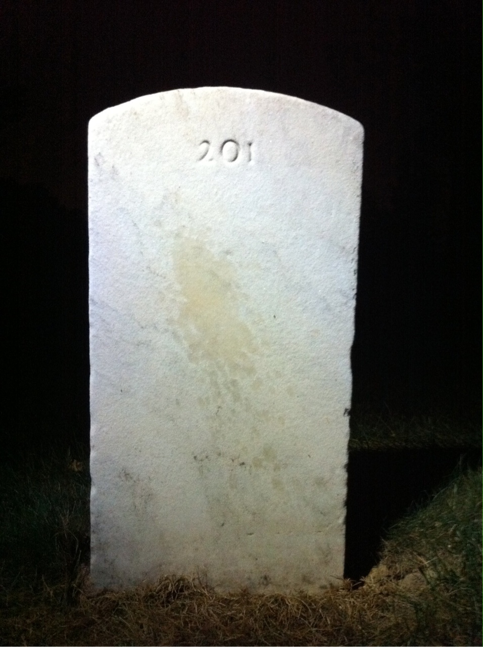 Back of headstone — James Archambault