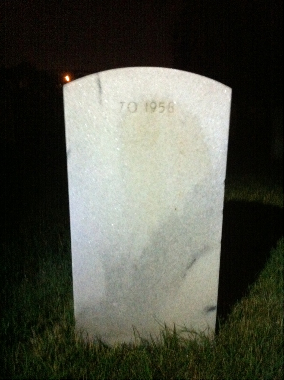 Back of headstone — Charles Gilbert Miles
