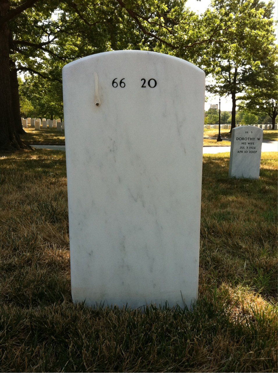 Back of headstone — Wade Sewell