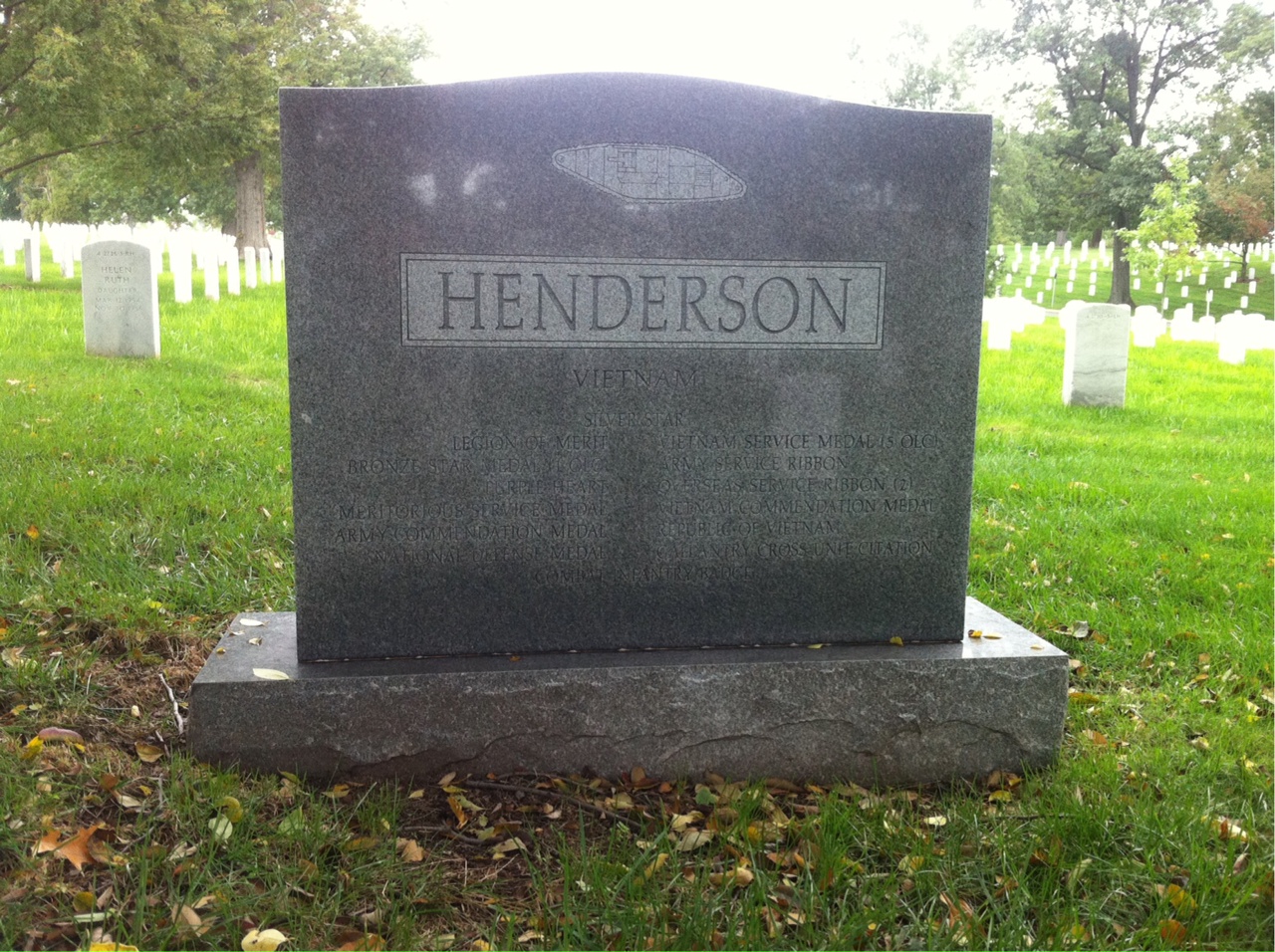 Back of headstone — Thyrone L Henderson