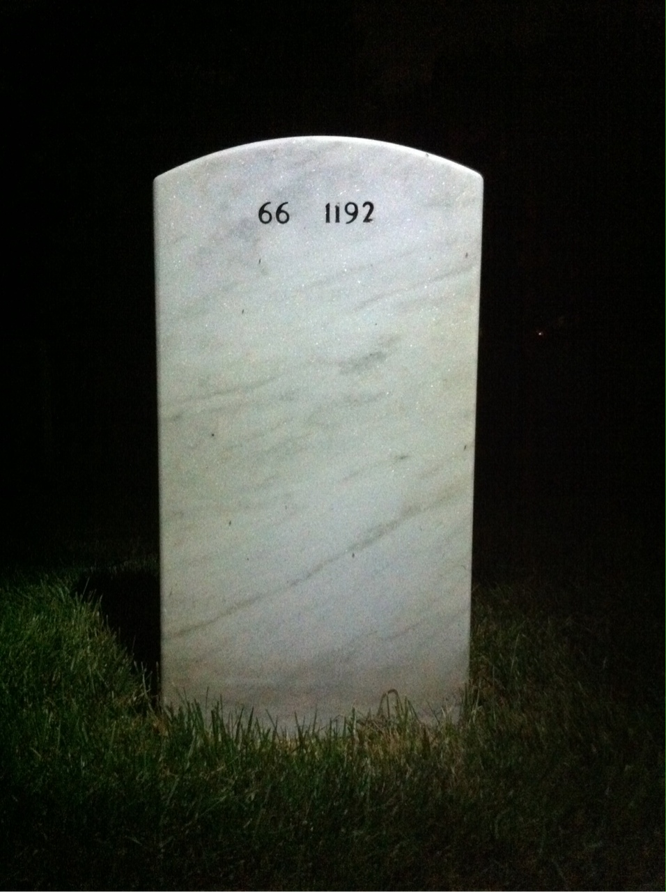 Back of headstone — Billy Miller