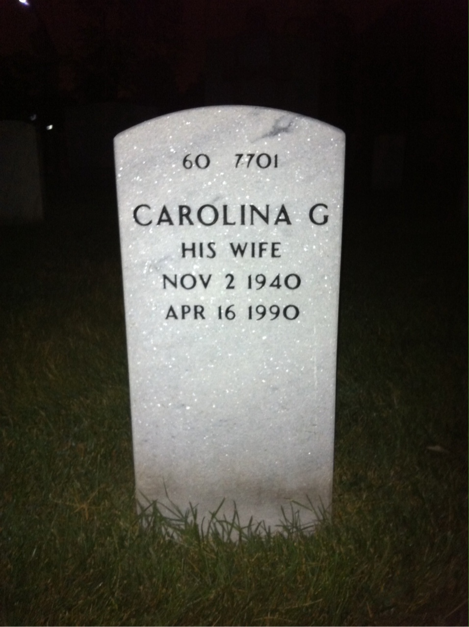 Back of headstone — Moises Simpelo