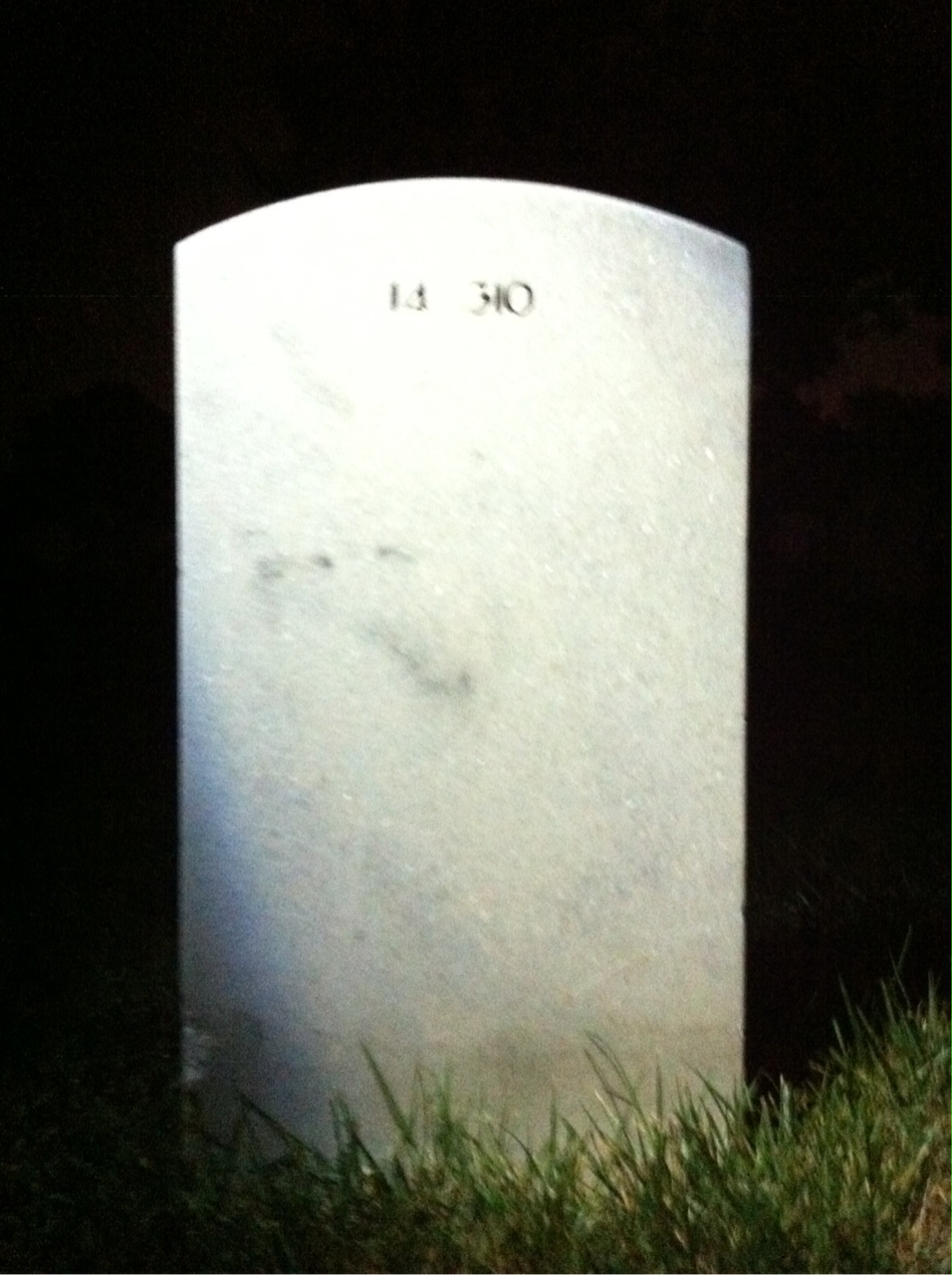 Back of headstone — Glen Mckee