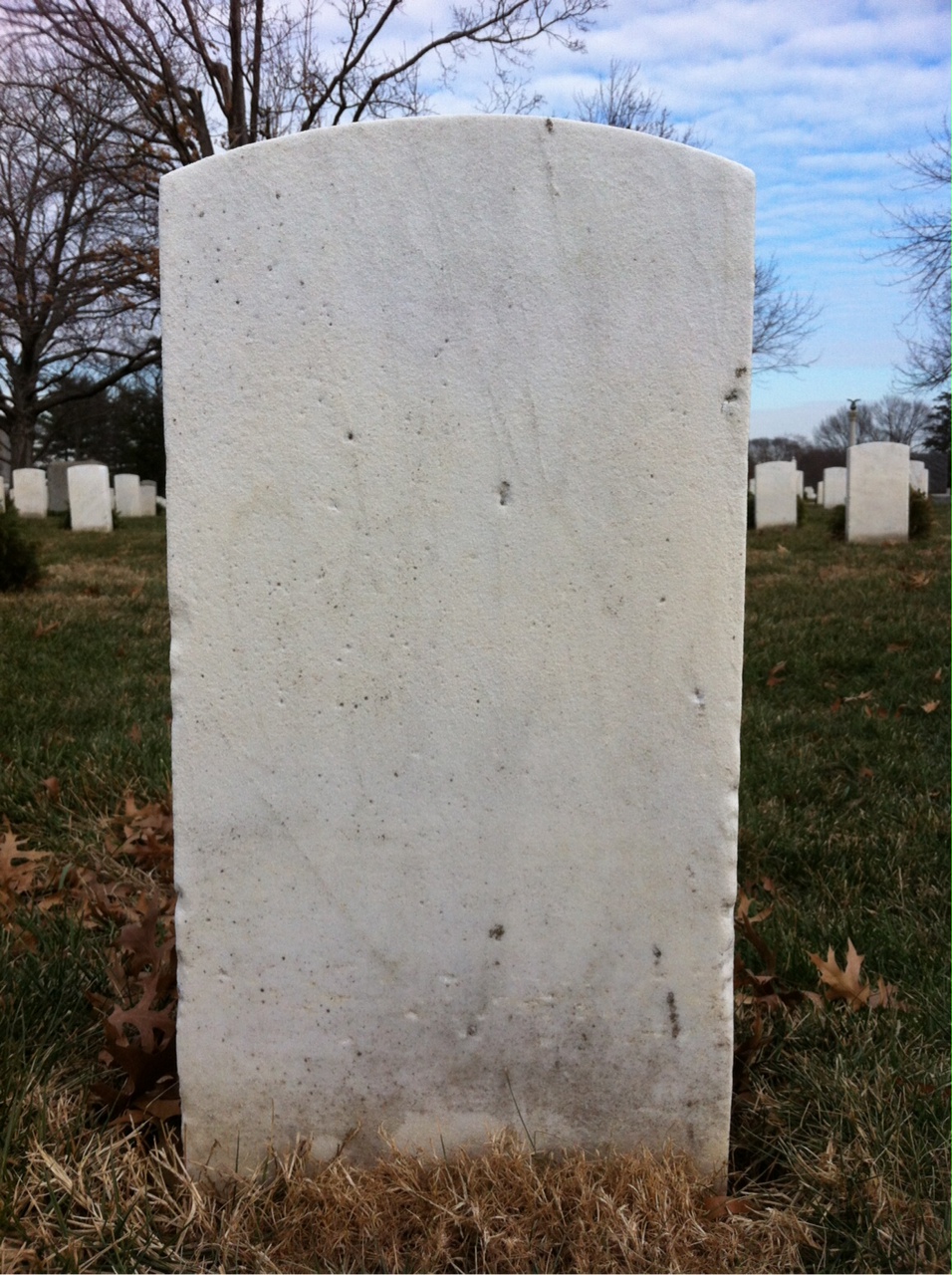 Back of headstone — Charles Mollohan